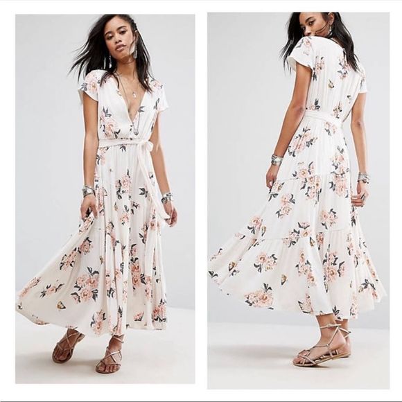Free People All I Got Maxi Dress Floral Sz 0 - Picture 1 of 8